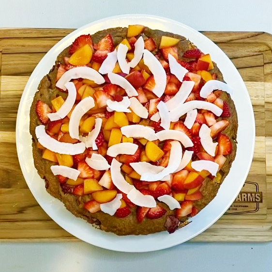 Healthy Strawberry Apricot Snacking Cake