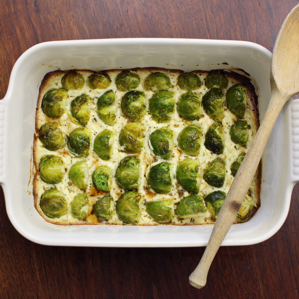 Roasted Brussels Sprouts with Boursin Cheese