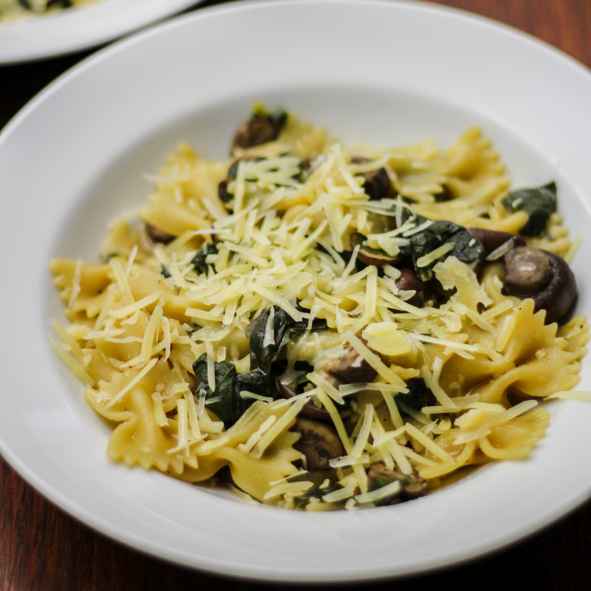 One Pot Mushroom and Swiss Chard Pasta