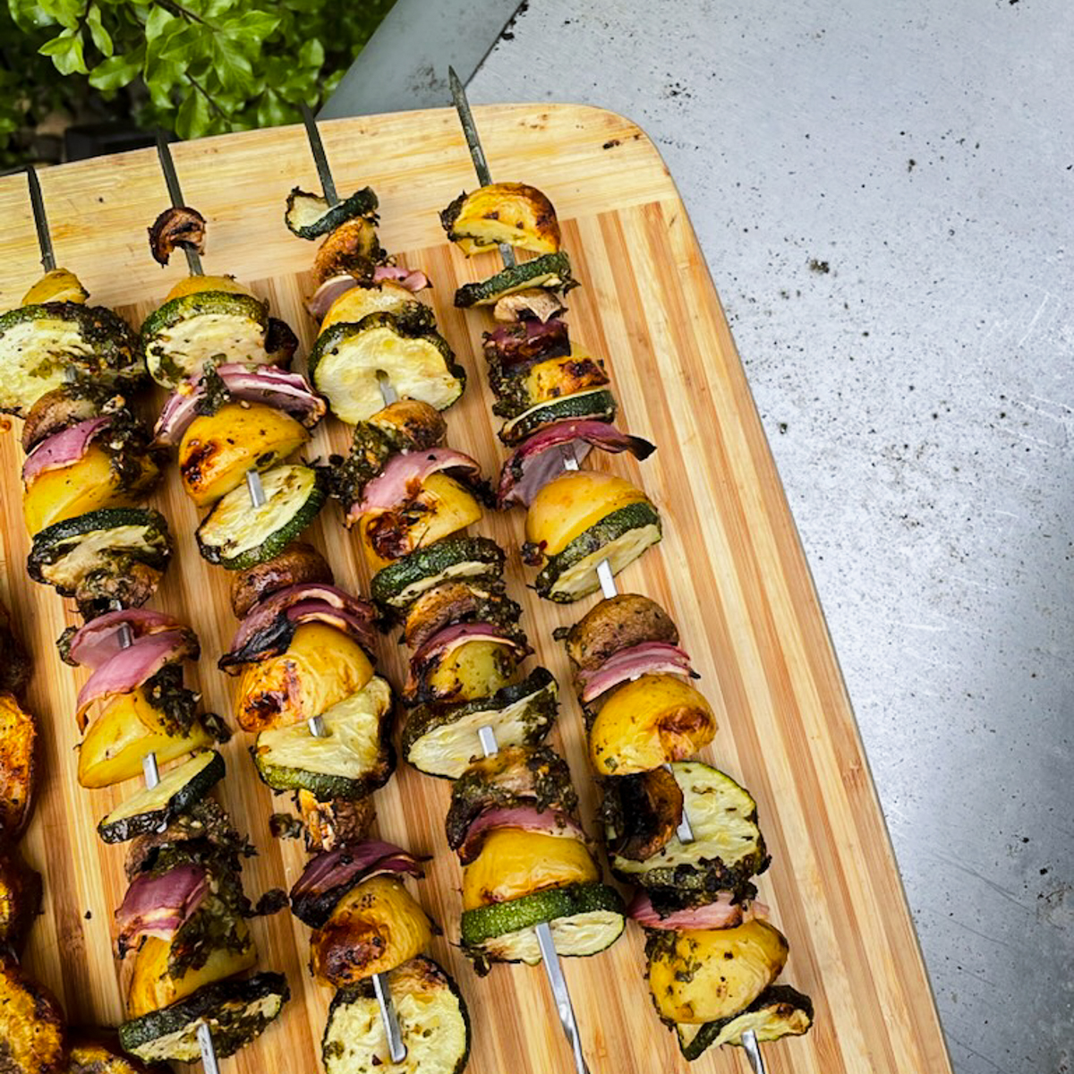 Chimichurri Vegetable Skewers