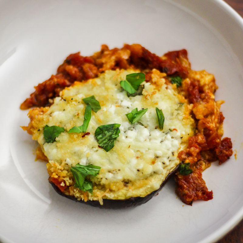 Sheet Pan Eggplant Parmesan