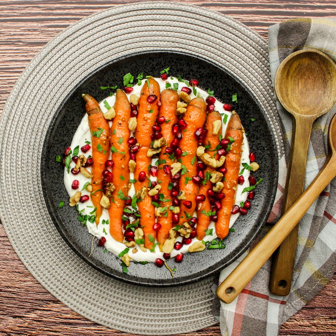 Apricot Mustard Carrots With Whipped Goat Cheese