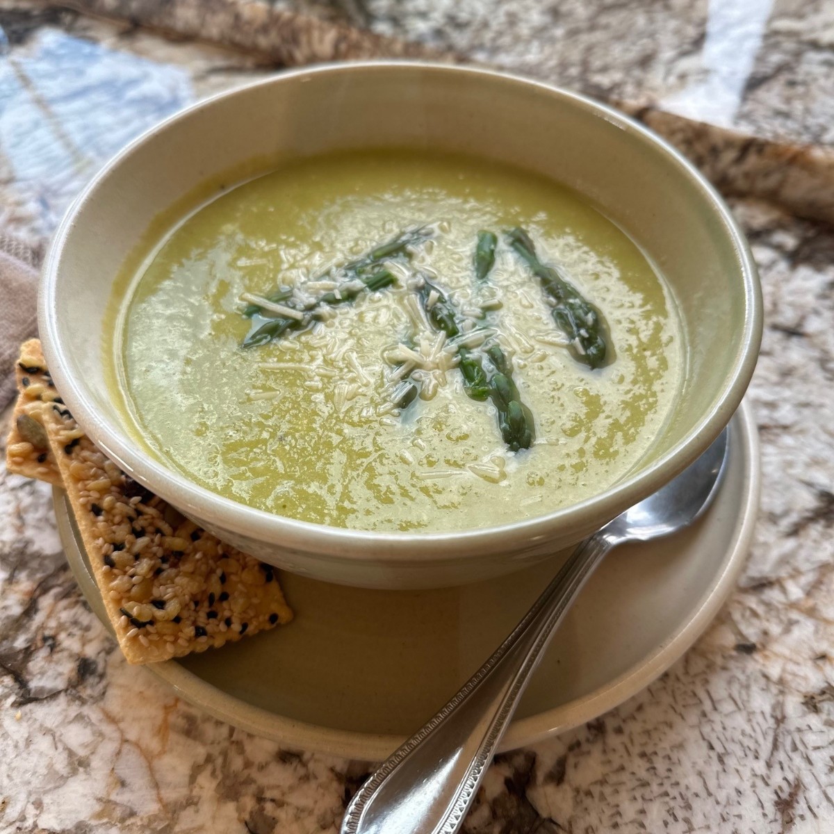 Asparagus Soup with Lemon and Parmesan