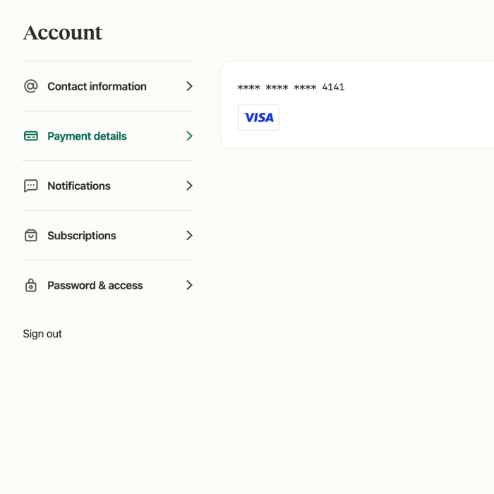 Edit Payment Details