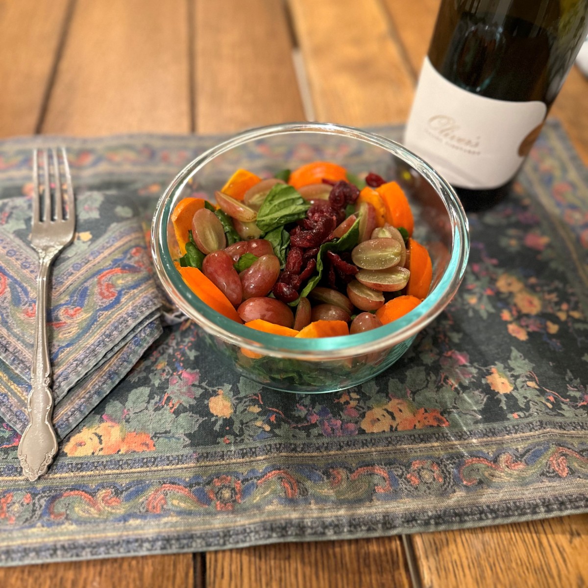 Persimmon Spinach Salad