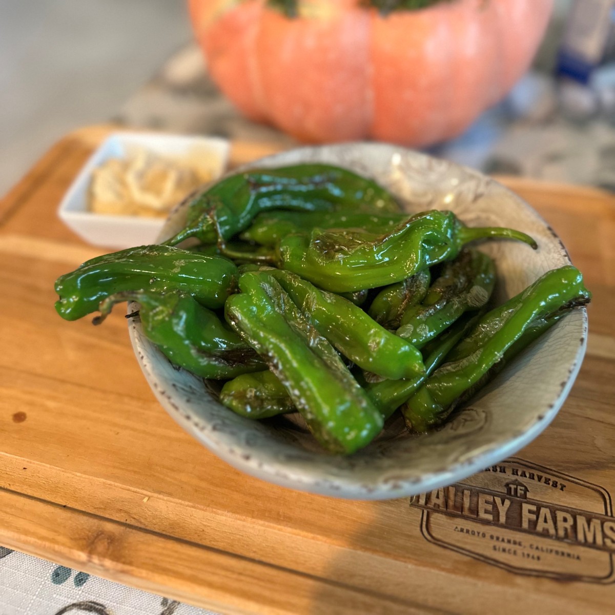 Shishito Peppers with Garlic Dipping Sauce