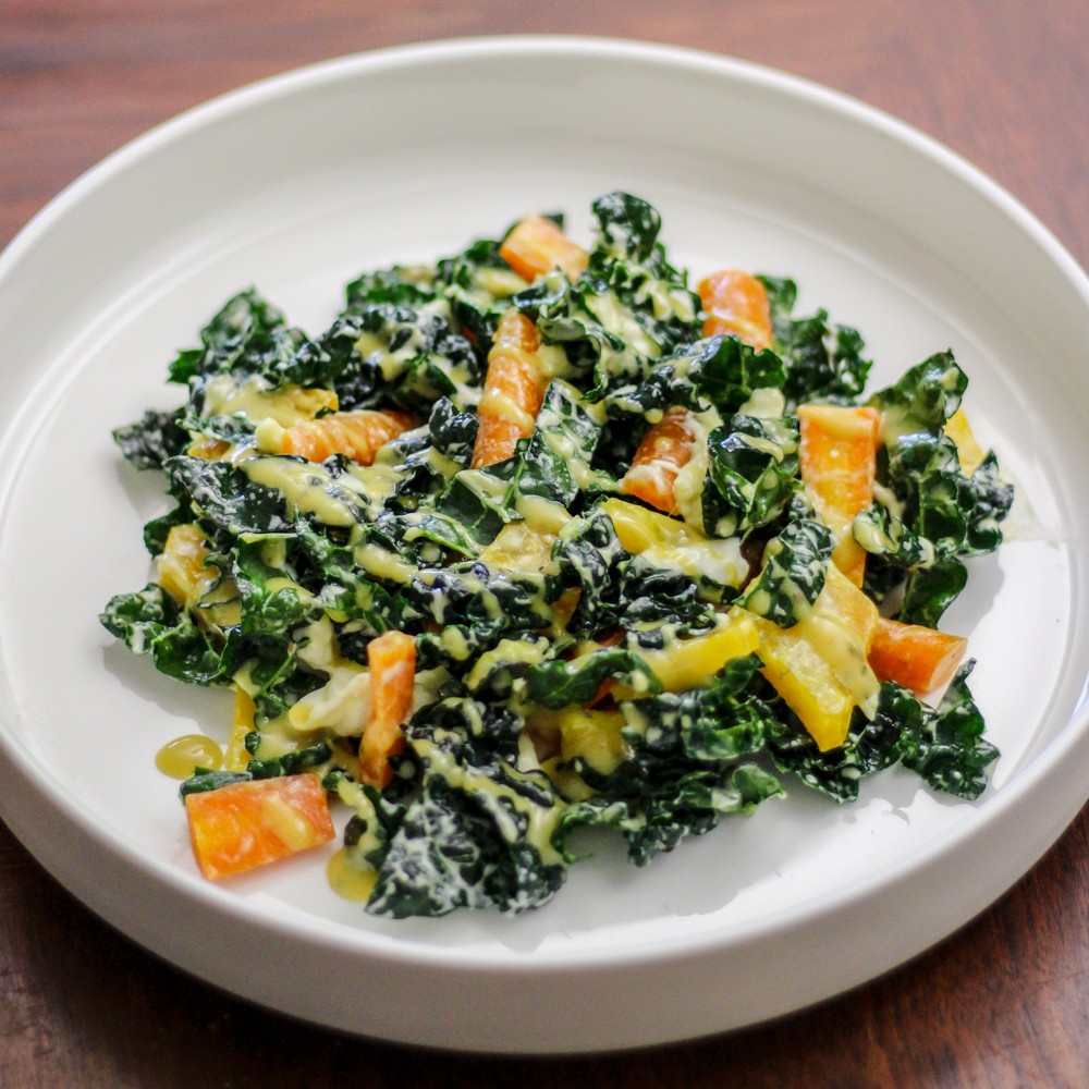 Warm Beet, Carrot, and Kale Salad